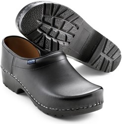 Sika 124 Klomp Traditionel Dichte Hak PU - Zwart 