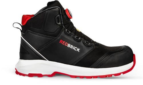 Redbrick Pulse Speed Lace Hoog S3 ESD 32326 - Zwart/Rood - 42