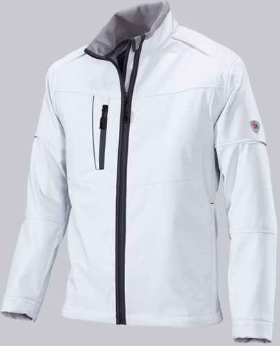 BP 1868-572 BP® Softshell werkjack - wit/lichtgrijs M  - OUTLET