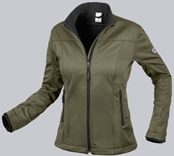 BP 1695-571 BP® Softshell jack voor dames - olijf M  - OUTLET