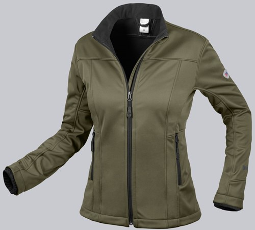 BP 1695-571 BP® Softshell jack voor dames - olijf M  - OUTLET