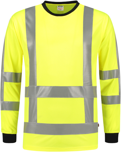 Tricorp 103002 T-shirt RWS Birdseye Lange Mouw - Fluoryellow M
