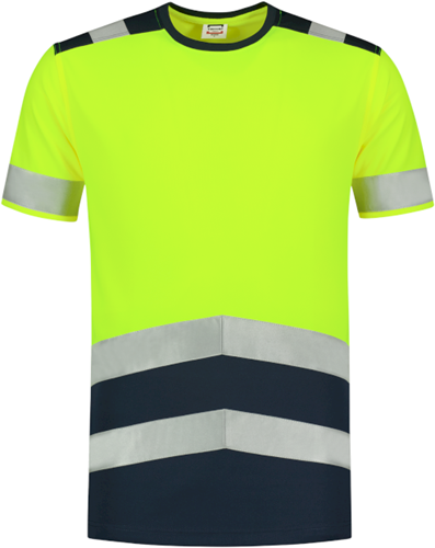 Tricorp 103006 T-shirt High Vis Bicolor - FluoryellowInk XL