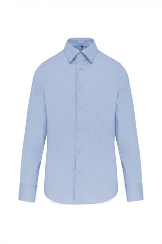 Kariban K522 Getailleerd heren non-iron overhemd lange mouwen - Bright Sky 3XL - OUTLET