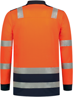 Tricorp 203008 Poloshirt High Vis Bicolor Lange Mouw - FluororangeInk M-1