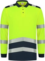 Tricorp 203008 Poloshirt High Vis Bicolor Lange Mouw - FluoryellowInk 3XL
