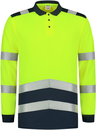 Tricorp 203008 Poloshirt High Vis Bicolor Lange Mouw - FluoryellowInk XXL
