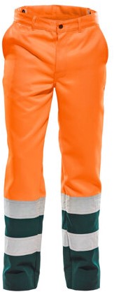 Basic Line Arvada Hoge zichtbaarheidsbroek (23027) - FLUO-ORANJE/GROEN - 56