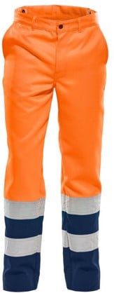 Basic Line Arvada Hoge zichtbaarheidsbroek (23027) - FLUO-ORANJE/MARINEBLAUW - 53