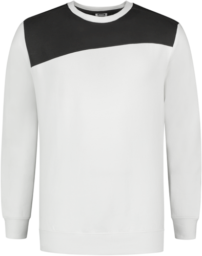 Tricorp 302013 Sweater Bicolor Naden - WhiteDarkgrey S - OUTLET 