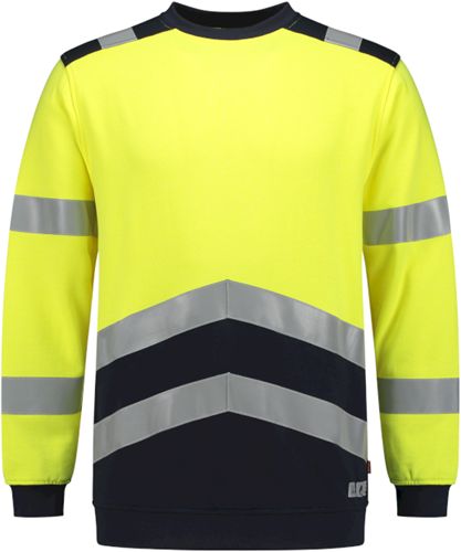 Tricorp 303002 Sweater Multinorm Bicolor - FluoryellowInk XXL