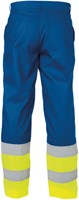 Basic Line Corona Hoge zichtbaarheidswerkbroek (10438) - KORENBLAUW/FLUOGEEL - 66-1