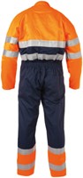 Basic Line Limoges Hoge zichtbaarheidsoverall (10437) - MARINEBLAUW/FLUO-ORANJE - XL-1