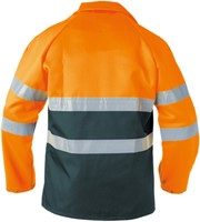 Basic Line Lins Hoge zichtbaarheidswerkvest (10439) - FLUO-ORANJE/GROEN - M-1