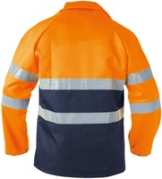 Basic Line Lins Hoge zichtbaarheidswerkvest (10439) - FLUO-ORANJE/MARINEBLAUW - S-1