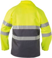 Basic Line Lins Hoge zichtbaarheidswerkvest (10439) - FLUOGEEL/CEMENTGRIJS - L-1
