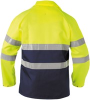 Basic Line Lins Hoge zichtbaarheidswerkvest (10439) - FLUOGEEL/MARINEBLAUW - 2XL-1