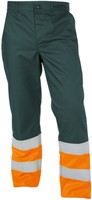 Basic Line Corona Hoge zichtbaarheidswerkbroek (10438) - GROEN/FLUO-ORANJE - 60