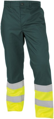 Basic Line Corona Hoge zichtbaarheidswerkbroek (10438) - GROEN/FLUO-GEEL - 68