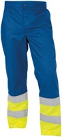 Basic Line Corona Hoge zichtbaarheidswerkbroek (10438) - KORENBLAUW/FLUOGEEL - 66