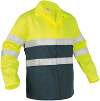 Basic Line Lins Hoge zichtbaarheidswerkvest (10439) - FLUOGEEL/GROEN - XL