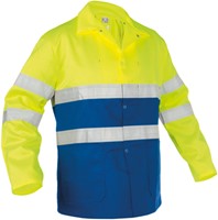 Basic Line Lins Hoge zichtbaarheidswerkvest (10439) - FLUOGEEL/KORENBLAUW - XL