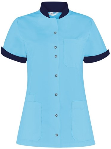 Haen High Line damesjasje Mila met tricot mouwinzet - Magic azur met donkerblauw contrast XS