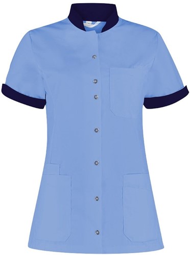 Haen High Line damesjasje Mila met tricot mouwinzet - Petrol blue met donkerblauw contrast L