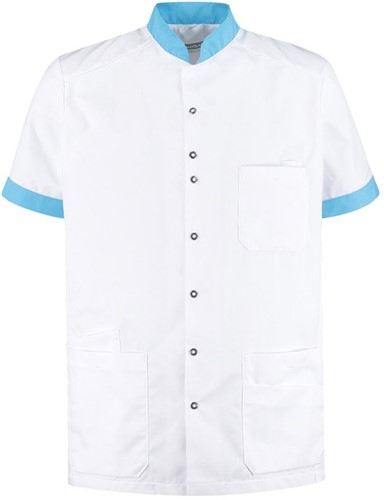 Haen High Line herenjas Milo met tricot mouwinzet - Wit met magic azur contrast L