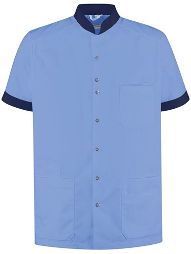 Haen High Line herenjas Milo met tricot mouwinzet - Petrol blue met donkerblauw contrast S