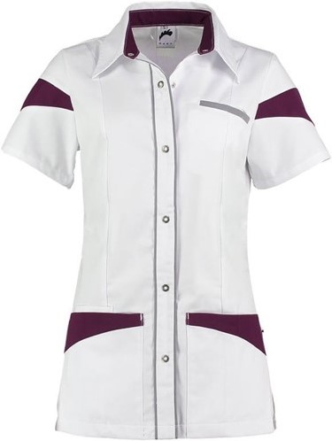 Haen Trend Line damesjasje Teuni - Wit met steel grey en purple passion contrast XS