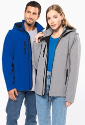 Kariban K422 3-laagse uniseks softshelljas met afneembare capuchon en mouwen