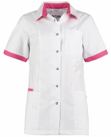 Haen Trend Line damesjasje Fijke - Wit met shocking pink contrast XL - OUTLET