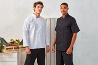 Premier PR665 Long Sleeve Press Stud Chef's Jacket - White XS-1