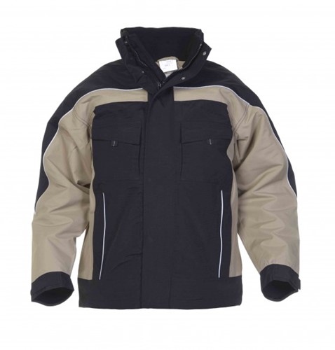 Hydrowear 042500 winterjacket Rimini - Zwart - Khaki - 3XL