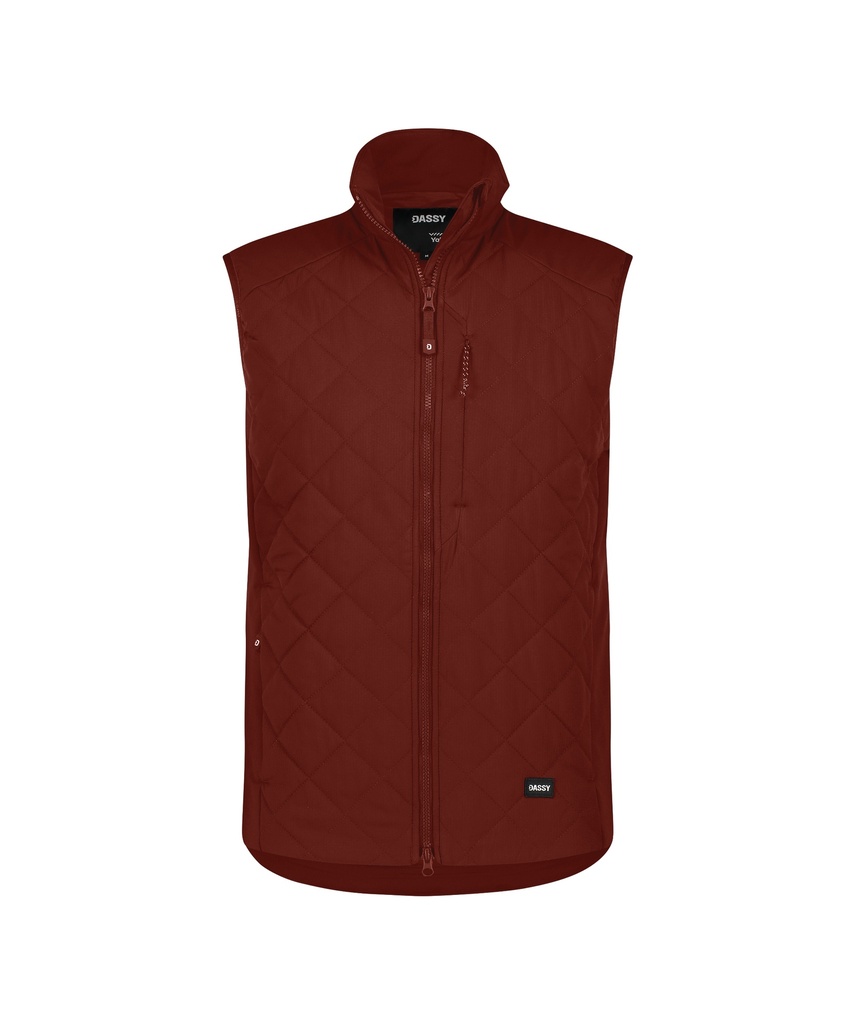 [3501344083B053800XS] DASSY Yala Geïsoleerde bodywarmer  PES83 (BAKSTEENROOD (538), XS)