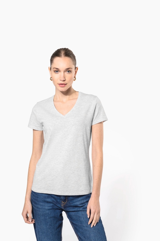 Kariban K381 Dames T-shirt V-hals Korte Mouwen