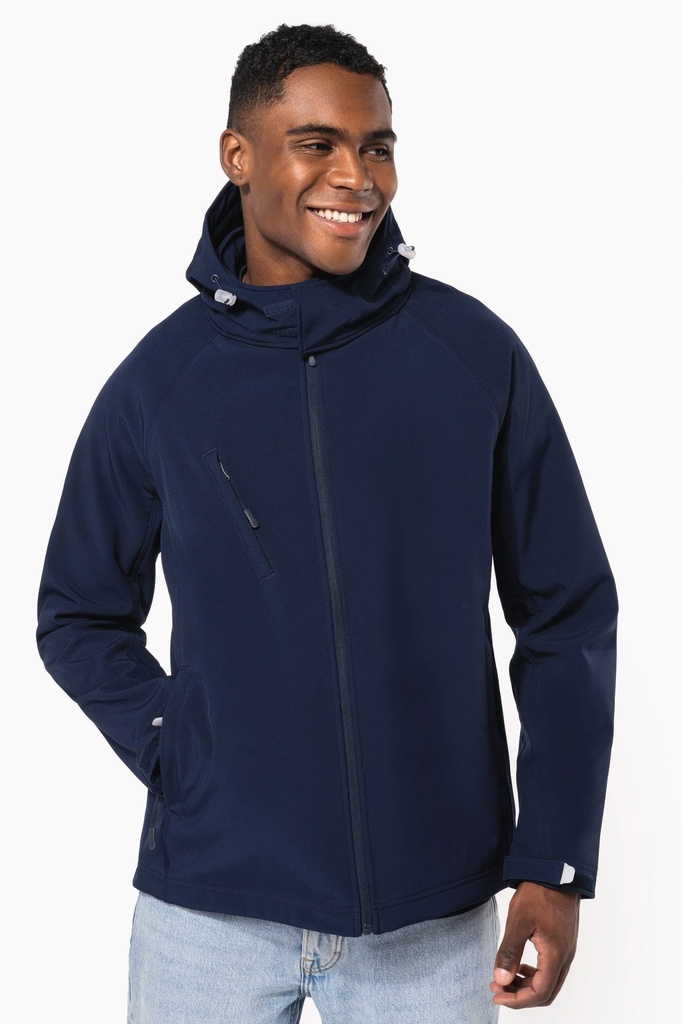 Kariban K413 Heren softshell jas met afneembare capuchon