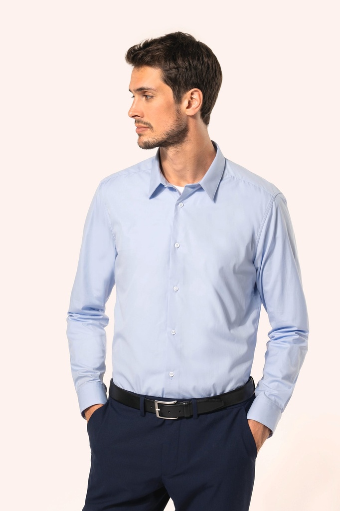 Kariban Premium PK504 Herenoverhemd in popeline met lange mouwen