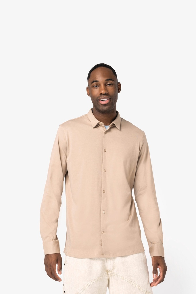 Native Spirit NS510 - Ecologisch herenoverhemd van jersey