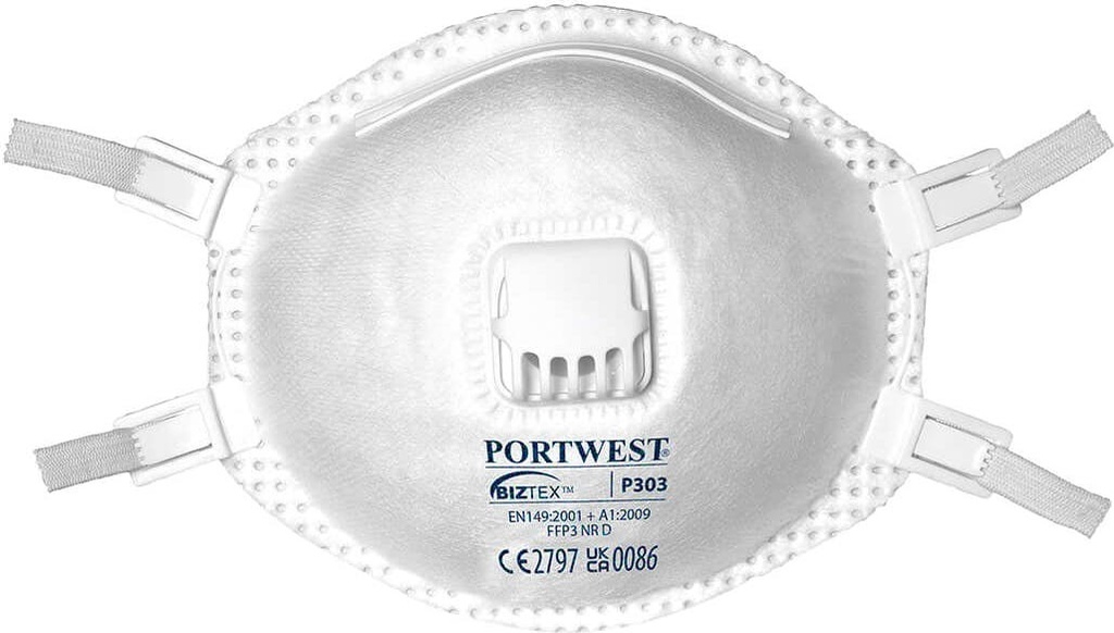 Portwest P303 FFP3 Valved Dolomite Respirator (Pk10)
