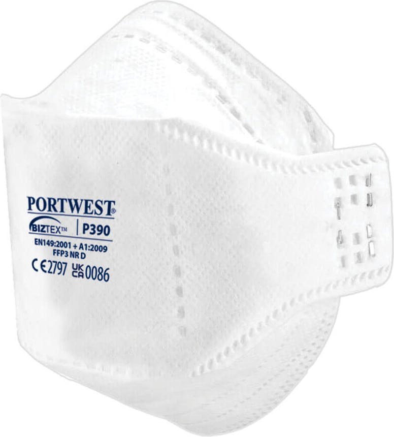 Portwest P390 EAGLE FFP3 Dolomite Fold Flat Respirator (Pk20)