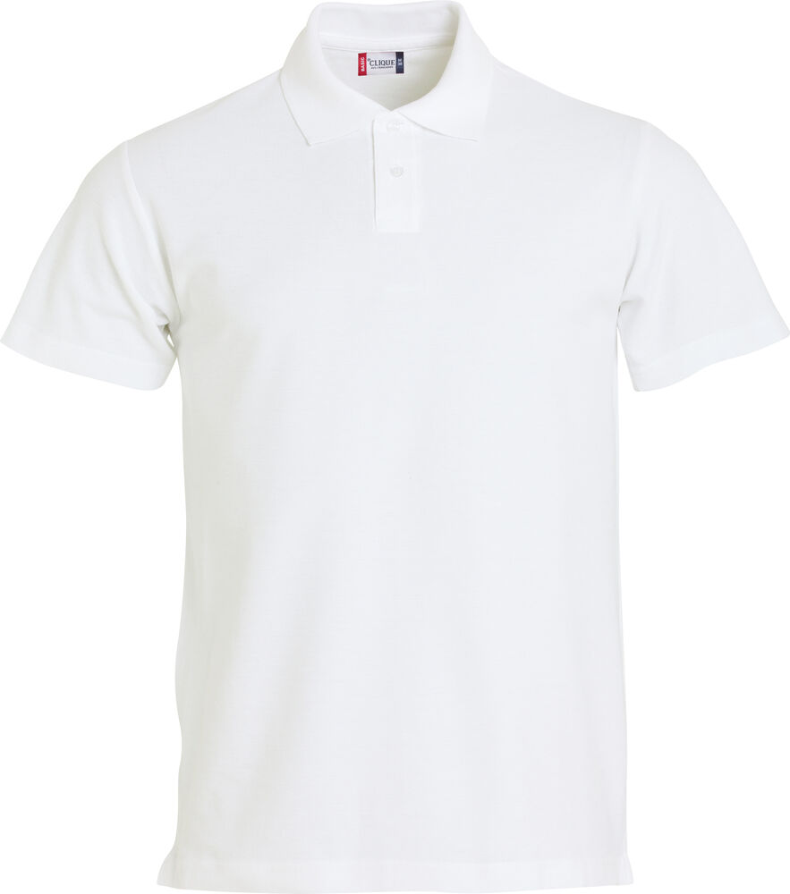 [028232-00-100] Clique 028232 Basic Polo S/S Junior (wit (0), 90/100)