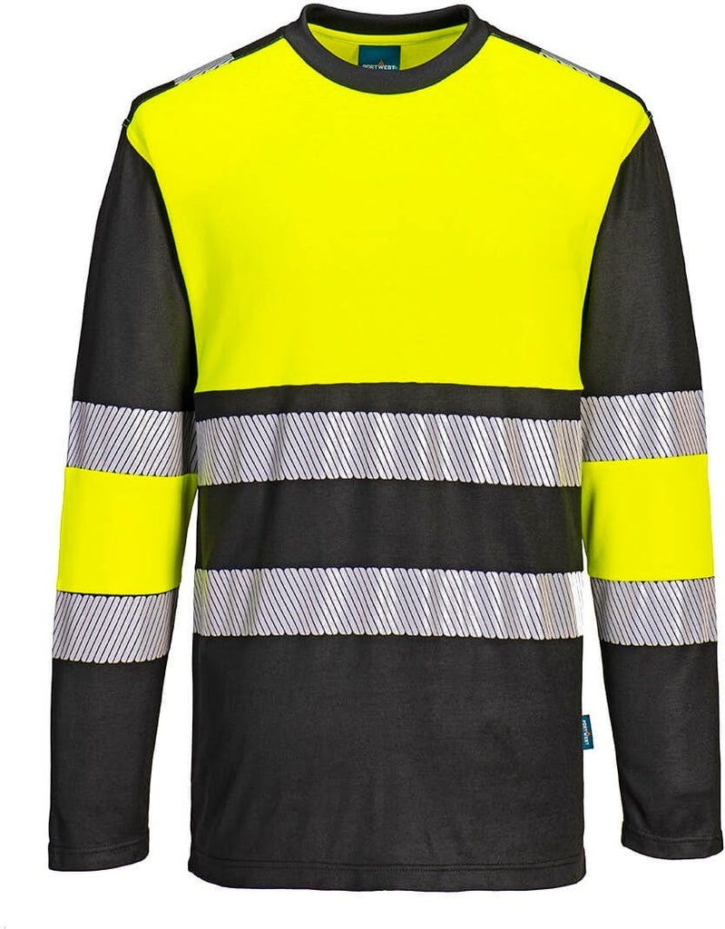 Portwest PW312 PW3 Hi-Vis Cotton Comfort Class 1 T-Shirt L/S