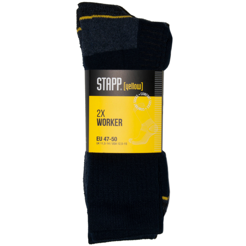 [168341] Stapp Yellow Worker 2-Pack Sokken 4415 (42, 499 Marine)